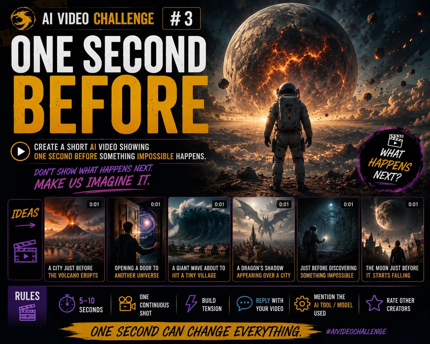 🎬 AI VIDEO CHALLENGE #3 — "ONE SECOND BEFORE"
