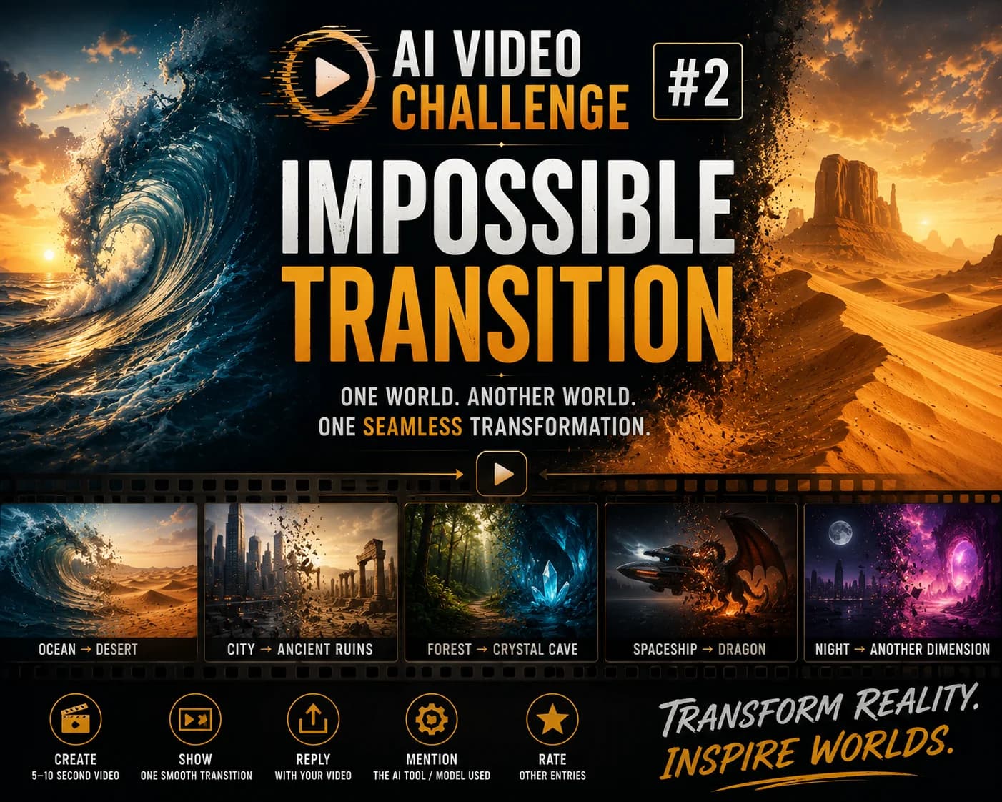 🎬 AI VIDEO CHALLENGE #2 — "IMPOSSIBLE TRANSITION"
